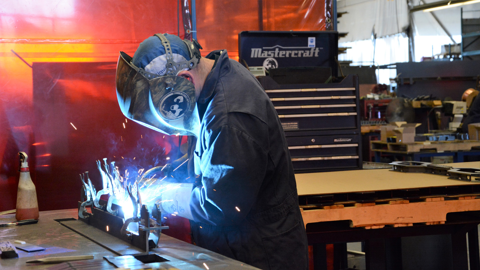 Welding in our Light Fabrication division